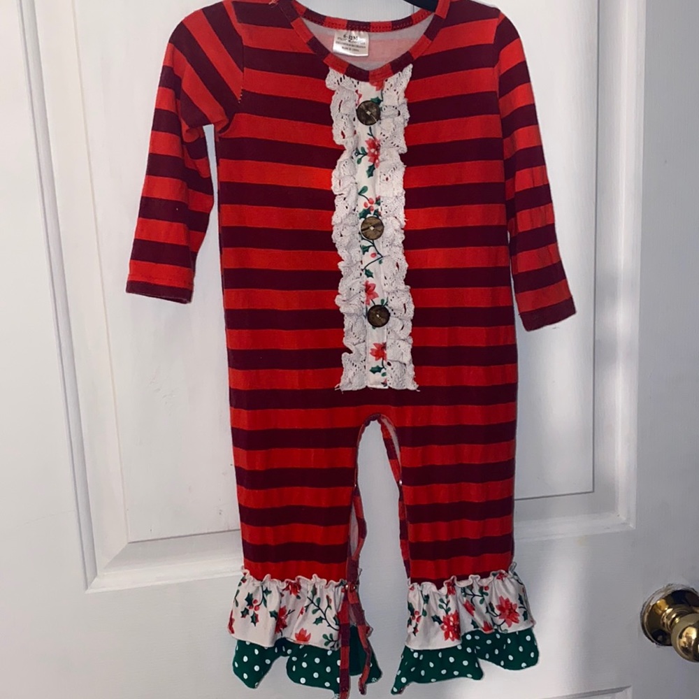 Baby Girl Christmas Boutique 1 Piece Outfit 6-12